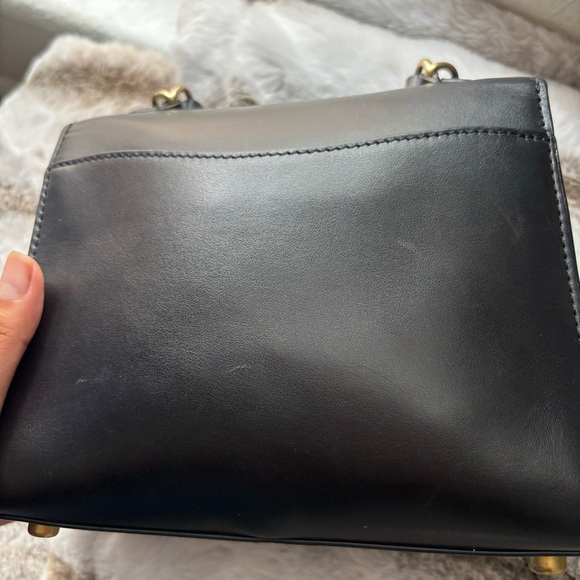 COACH TABBY TOP HANDLE 20 Tan Black 870 - Picture 6 of 9